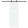vidaXL Posuvn&eacute; dveře B&iacute;l&aacute; a čern&aacute; 73,5 x 211 cm Masivn&iacute; borov&eacute; dřevo