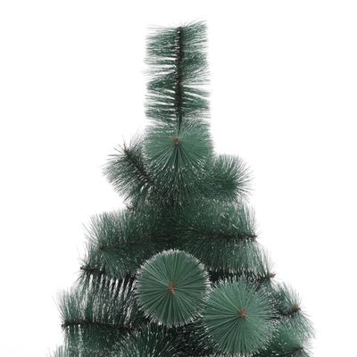 vidaXL Umělý vánoční stromek s LED diodami a stojanem zelený 240cm PET
