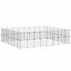vidaXL 60panelov&aacute; ohr&aacute;dka pro zv&iacute;řata s dv&iacute;řky čern&aacute; 35 x 35 cm ocel