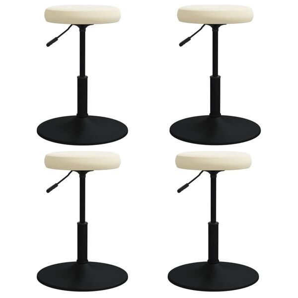 vidaXL J&iacute;deln&iacute; židle 4 ks kr&eacute;mov&eacute; samet