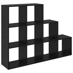 vidaXL Rozdělovač m&iacute;stnosti Knihovna 137,5 x 29 x 103,5 cm Čern&yacute; dub