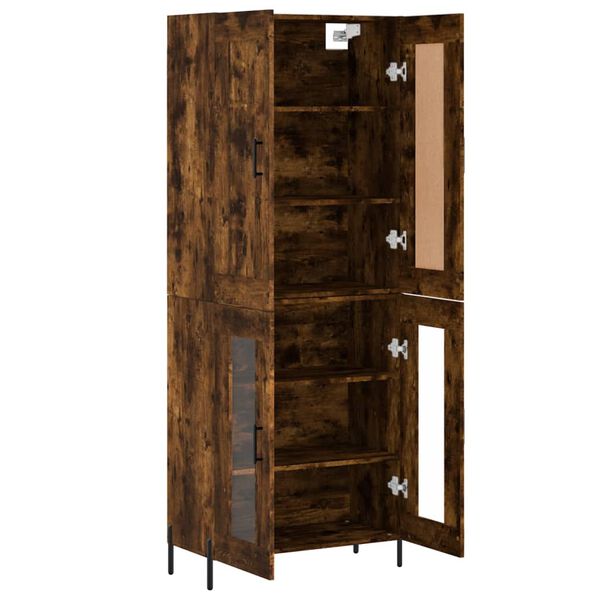 vidaXL Skř&iacute;ň highboard kouřov&yacute; dub 69,5 x 34 x 180 cm kompozitn&iacute; dřevo