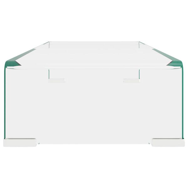 vidaXL TV stolek / podstavec na monitor sklo čiré 60x25x11 cm