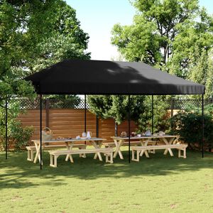 vidaXL Skl&aacute;dac&iacute; party stan pop-up čern&yacute; 580 x 292 x 315 cm
