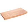 vidaXL N&aacute;stěnn&aacute; police světle hněd&aacute; 60x30x(2-4)cm o&scaron;etřen&yacute; masivn&iacute; dub