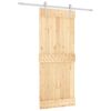 vidaXL Posuvn&eacute; dveře Př&iacute;rodn&iacute; a b&iacute;l&aacute; 85 x 210 cm Masivn&iacute; borov&eacute; dřevo