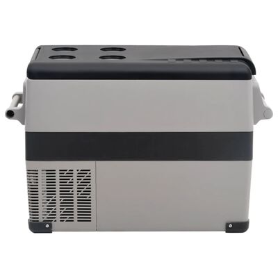 vidaXL Chladicí box s rukojetí a adaptérem černý a šedý 35 l PP a PE