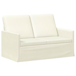 vidaXL Pohovka pro 2 osoby Kr&eacute;mov&aacute; 130 x 81 x 82 cm Žebrovan&aacute; l&aacute;tka