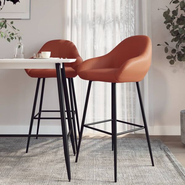 vidaXL Barov&eacute; židle 2 ks světle hněd&eacute; uměl&aacute; kůže