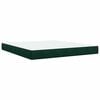 vidaXL Box spring postel s matrac&iacute; tmavě zelen&aacute; 180x200 cm samet