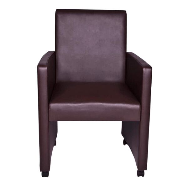 vidaXL Jídelní židle 2 ks hnědé umělá kůže