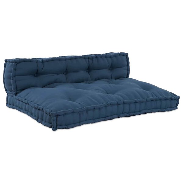 vidaXL Polstrovan&yacute; pohovkov&yacute; pol&scaron;t&aacute;ř 2 pcs Indigo 120 x 80 x 38 cm