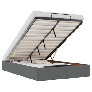 vidaXL Osmansk&yacute; r&aacute;m postele bez matrac&iacute; tmavě &scaron;ed&aacute; 120x190 cm textil