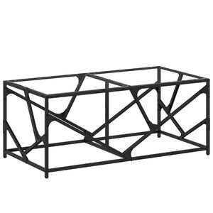 vidaXL Konferenčn&iacute; stolek průhledn&aacute; skleněn&aacute; deska 98,5x50x41 cm ocel