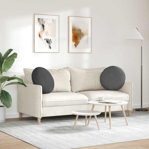 vidaXL Pol&scaron;t&aacute;ře na sedadla 2 pcs Tmavě &scaron;ed&aacute; &Oslash; 50 cm Žebrovan&aacute; l&aacute;tka