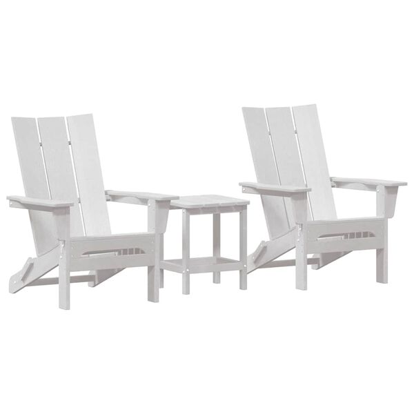 vidaXL Zahradní lounge nábytek 3 pcs Bílá 38 x 38 x 46 cm Plast
