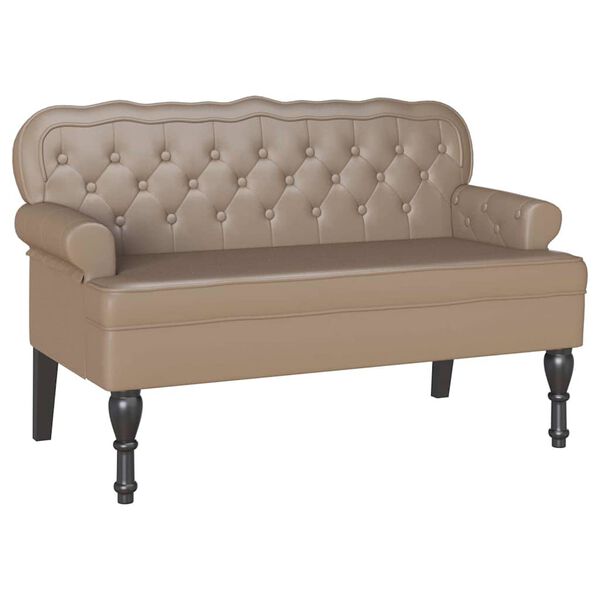 vidaXL Chesterfield lavice Cappuccino 119,5 x 64,5 x 75 cm Umělá kůže