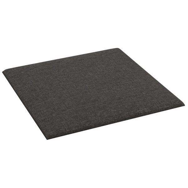 vidaXL N&aacute;stěnn&eacute; panely 12 ks tmavě &scaron;ed&eacute; 30 x 30 cm textil 1,08 m&sup2;