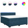 vidaXL Box spring postel s matrac&iacute; modr&aacute; 200 x 200 cm samet