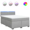 vidaXL Box spring postel s matrac&iacute; světle &scaron;ed&aacute; 160 x 200 cm textil