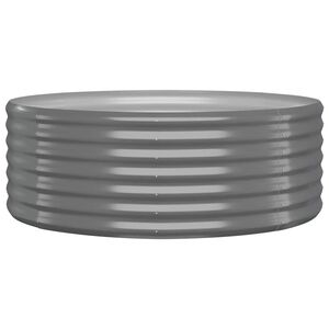 vidaXL Vyv&yacute;&scaron;en&yacute; z&aacute;hon pozinkovan&aacute; ocel 100x100x36 cm &scaron;ed&yacute;