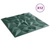 vidaXL N&aacute;stěnn&eacute; panely 12 pcs Ametystov&aacute; zelen&aacute; 50 x 50 cm XPS pěna