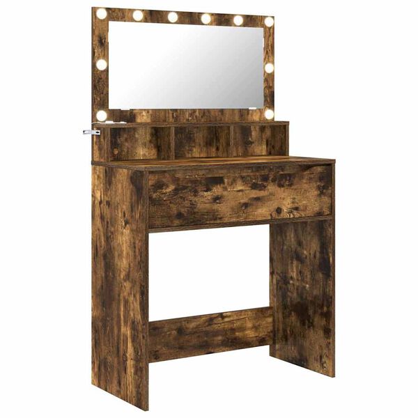 vidaXL Toaletn&iacute; stolky do ložnice Kouřov&yacute; dub 80 x 39,6 x 135 cm