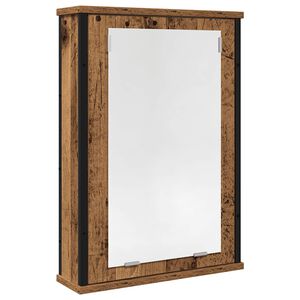 vidaXL Koupelnov&aacute; skř&iacute;ňka se zrcadlem old wood 42x12x60 cm kompozit