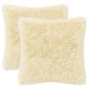 vidaXL Povlak na pol&scaron;t&aacute;ř 2 pcs HEERLEN Kr&eacute;mov&aacute; 40 x 40 cm PV fleece