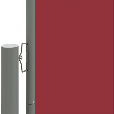 vidaXL Zatahovací boční markýza červená 140 x 1 000 cm