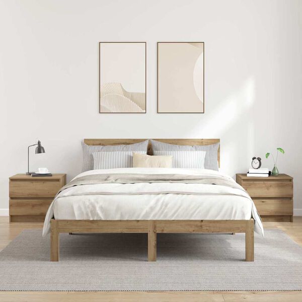 vidaXL Nočn&iacute; stolky 2 ks dub artisan 50x40x43,5 cm kompozitn&iacute; dřevo