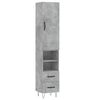vidaXL Skř&iacute;ň highboard betonově &scaron;ed&aacute; 34,5x34x180 cm kompozitn&iacute; dřevo