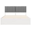 vidaXL R&aacute;m postele s čalouněn&yacute;m čelem s čelo Světle &scaron;ed&aacute; 160 x 200 cm