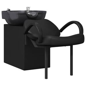 vidaXL Křeslo na &scaron;ampon Čern&aacute; 136 x 60 x 92 cm PVC