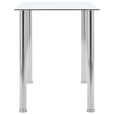 vidaXL Jídelní stůl průhledný 120 x 60 x 75 cm tvrzené sklo