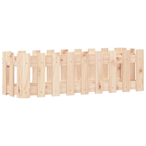 vidaXL Vyvýšený záhon plotový design 100 x 30 x 30 cm masivní borovice