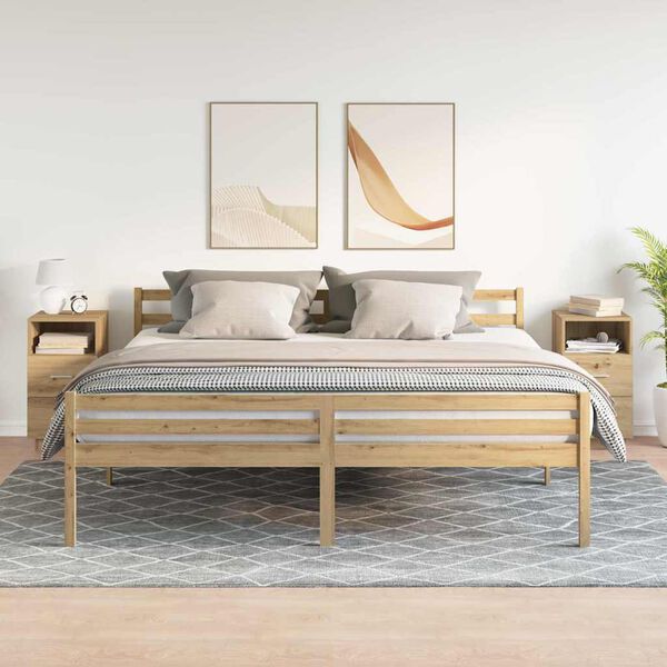 vidaXL Nočn&iacute; stolky 2 ks se 2 z&aacute;suvkami dub artisan 36 x 36 x 68 cm