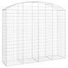 vidaXL Klenut&yacute; gabionov&yacute; ko&scaron; 200 x 50 x 160/180 cm pozinkovan&eacute; železo