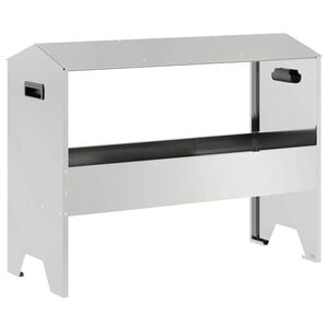 vidaXL Žlab pro hospod&aacute;řsk&aacute; zv&iacute;řata Stř&iacute;brn&aacute; 79 x 35 x 62 cm 15 kg