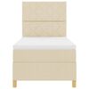 vidaXL Postel s boxspringem s matrac&iacute; Kr&eacute;mov&aacute; 90 x 190 cm textil