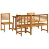 vidaXL Zahradn&iacute; bistro set 5 pcs Hněd&aacute; Masivn&iacute; ak&aacute;tov&eacute; dřevo