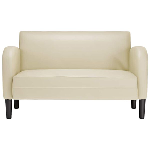 vidaXL Loveseat Sofa kr&eacute;mov&aacute; 110 cm uměl&aacute; kůže