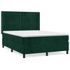vidaXL Box spring postel s matrac&iacute; tmavě zelen&aacute; 140x190 cm samet