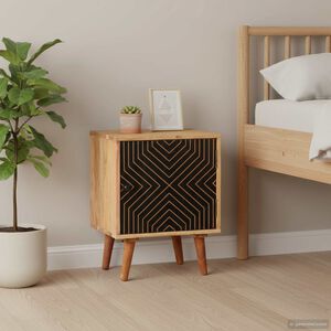vidaXL Nočn&iacute; stolek 40 x 30 x 50 cm masivn&iacute; ak&aacute;ciov&eacute; dřevo