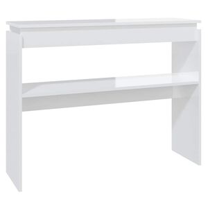 vidaXL Konzolov&yacute; stolek b&iacute;l&yacute; vysok&yacute; lesk 102x30x80 cm kompozitn&iacute; dřevo