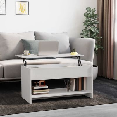 vidaXL Konferenční stolek lesklý bílý 102x50x52,5 cm kompozitní dřevo