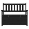 vidaXL Lavice černá 112,5 x 51,5 x 96,5 cm masivní borovice