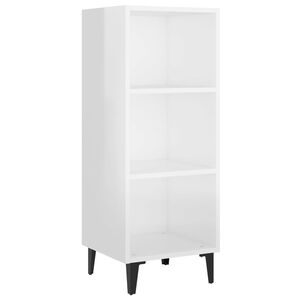 vidaXL Př&iacute;born&iacute;k b&iacute;l&yacute; vysok&yacute; lesk 34,5 x 32,5 x 90 cm kompozitn&iacute; dřevo