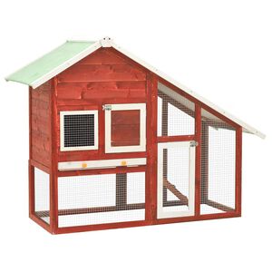 vidaXL Kr&aacute;l&iacute;k&aacute;rna červen&aacute; a b&iacute;l&aacute; 140x63x120 cm masivn&iacute; jedlov&eacute; dřevo