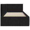 vidaXL Rohov&yacute; r&aacute;m postele s čelo Čern&aacute; 90 cm x 190 cm samet